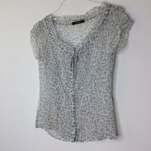 Tahari 100% silk small blouse